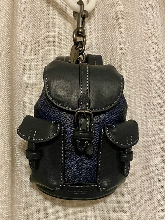 Coach Accessories - Coach Navy Mini Backpack Bag Charm